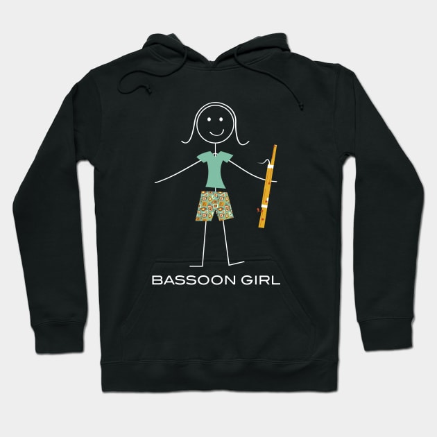 Funny Womens Bassoon Design Hoodie by whyitsme